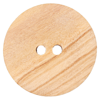 Holzknopf - rund - 2-Loch - 28 mm