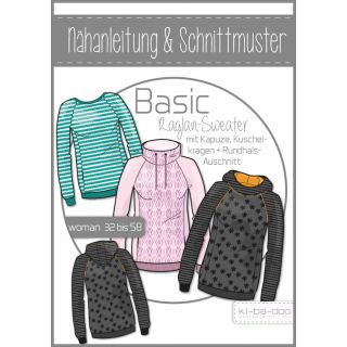 Schnittmuster - ki - ba - doo - Basic - Raglan Sweater - Woman