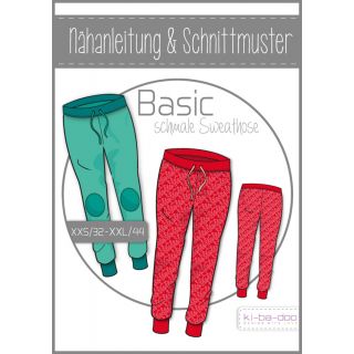 Schnittmuster - ki - ba - doo - Basic - schmale Sweathose - Woman