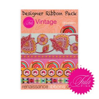 Tula Pink - Designer Bänder Set Strawberry
