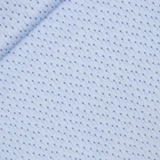 Patchwork - Baumwolle - zarte Blätter - hellblau