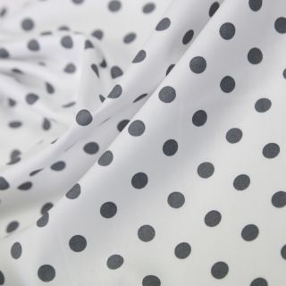 Baumwolle - Dots - weiß - grau