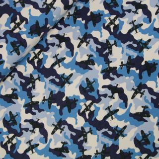 French Terry - Army Airplane - blau