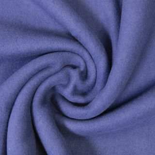 Baumwollfleece - uni - blau