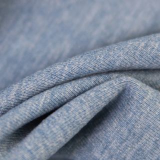 Baumwolljersey - Premium - melange - jeansblau
