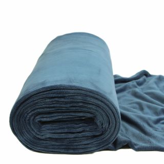 Wellnessfleece - uni - jeansblau