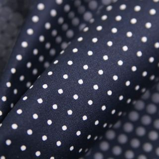 Baumwolle - beschichtet - Punkte - navy