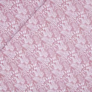 Baumwollvoile - Palmenblätter - rosa