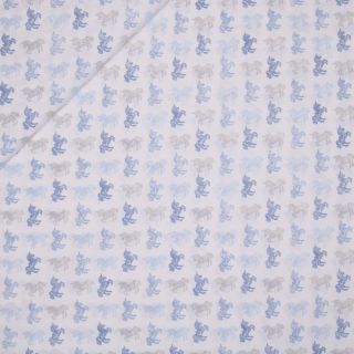 Baumwolle - Baby Boom - Einhörner - blau