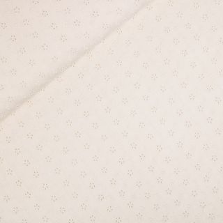 Viskose - bestickt - Blümchen - creme