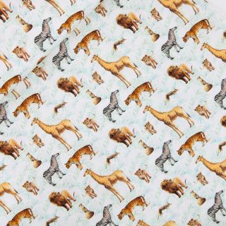 Baumwolljersey - African - Animals - bunt