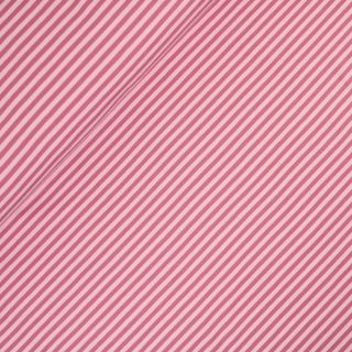 Baumwolljersey - Streifen klein - rosa hellrosa