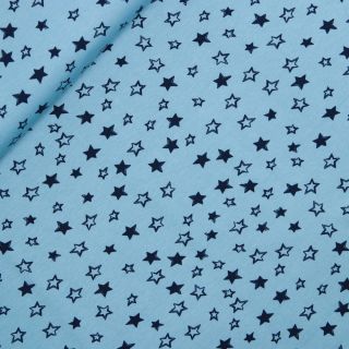 Baumwolljersey - Sternchen - blau