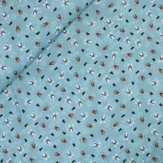 Baumwolljersey - Mäuse - teal