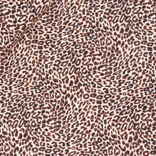 Baumwolljersey -  Leoparden-Print - braun