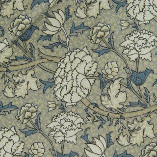 Baumwolljersey -  Kühle Botanik - grau - beige 