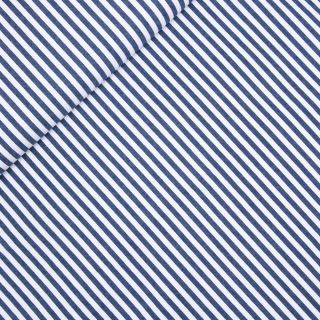 Baumwolle - Streifen mittel - navy - weiß