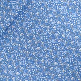 Patchwork - Baumwolle - Blütenhauch - blau 