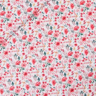Baumwolle - Popeline - bedruckt - Sommerblumen - bunt