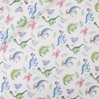 Baumwolljersey - Baby Dinos - creme