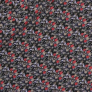 Viskose - Streublumen - rot - bleu - sand