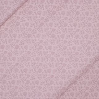 Baumwolle - kleine Herzen - rosa