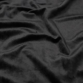 Velvet - stretch - uni - schwarz