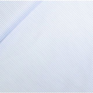 Baumwolle - Blusenstoff - SE - Nadelstreifen - weiss - hellblau