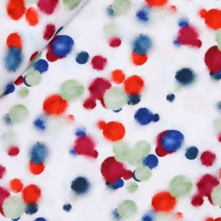 Baumwoll - Musselin - Aquarell Dots - bunt