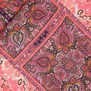 Viskose - Twill - Bordürendruck - rost