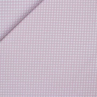Baumwolle - kleine Kreise - weiss - altrosa - rose