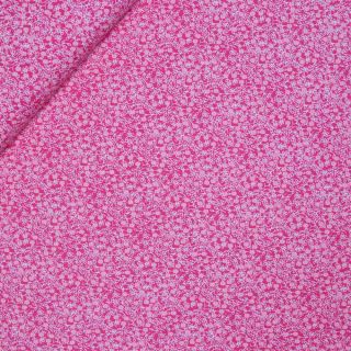 Baumwolle - kleine Äste - pink - rosa - weiss