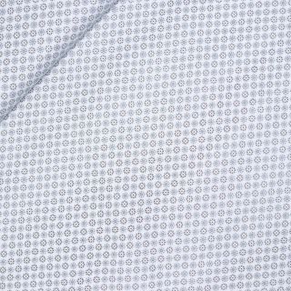 Baumwolle - kleine Blüte - weiss - grau - hellgrau