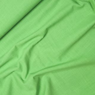 Baumwolle - Leinen - uni - grasgrün
