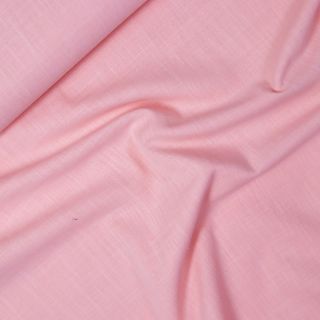 Baumwolle - Leinen - uni - rosa