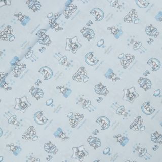 Baumwolle - Popeline - Häschen - made in heaven - hellblau
