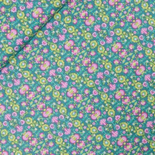 Baumwolle - Popeline - bunte kleine Blumen - bunt