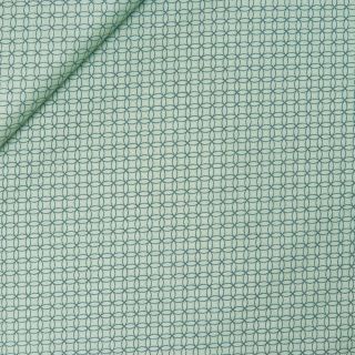 Baumwolle - Popeline - grafische kleine Kreise - grün