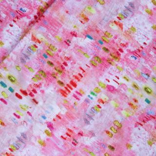 Patchwork - Baumwolle -  Aquarelltupfen - rosa
