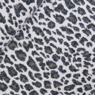 Strickjersey - Leo - weiss - schwarz - oliv