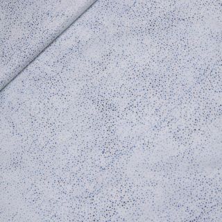 Patchwork - Baumwolle - handgebatikt - blau, weiß