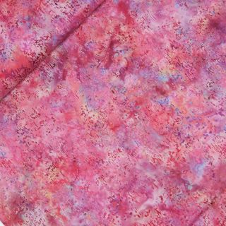 Patchwork - Baumwolle - handgebatikt - Sprenkel - pink