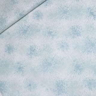 Patchwork - Baumwolle - handgebatikt - Pusteblumen - zartblau