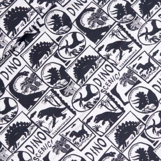 Baumwolljersey -  Dino Mania - anthrazit