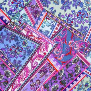 Viskose Stretch - Patchwork Persia - bunt