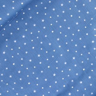 Baumwolle - kleine Sterne - blau