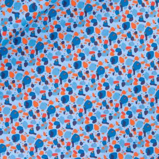 Baumwolle - Farbexplosion - blau - orange