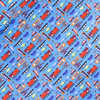Baumwolle - Fuhrparkparade- blau