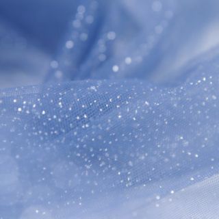 Softtüll - leicht - Silber Sparkle - jeansblau