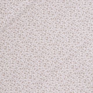 Baumwolljersey - Dezenter Blütentraum - weiß - beige 